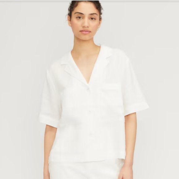 Everlane Tops - Everlane Linen Boxy Workwear Shirt in White NWOT